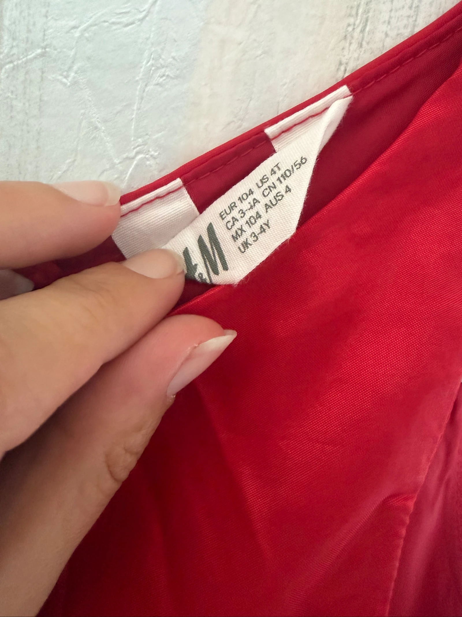 Vestido de festa/cerimônia para meninas vermelho de tule H&M 3-4 anos (104 cm) - Muito bom estado – photo 3